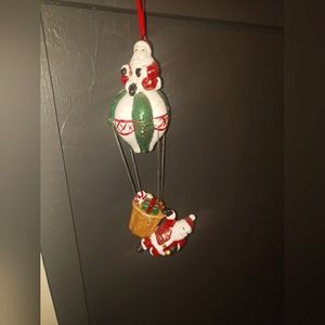 Hot air ballon Santa's ornament
